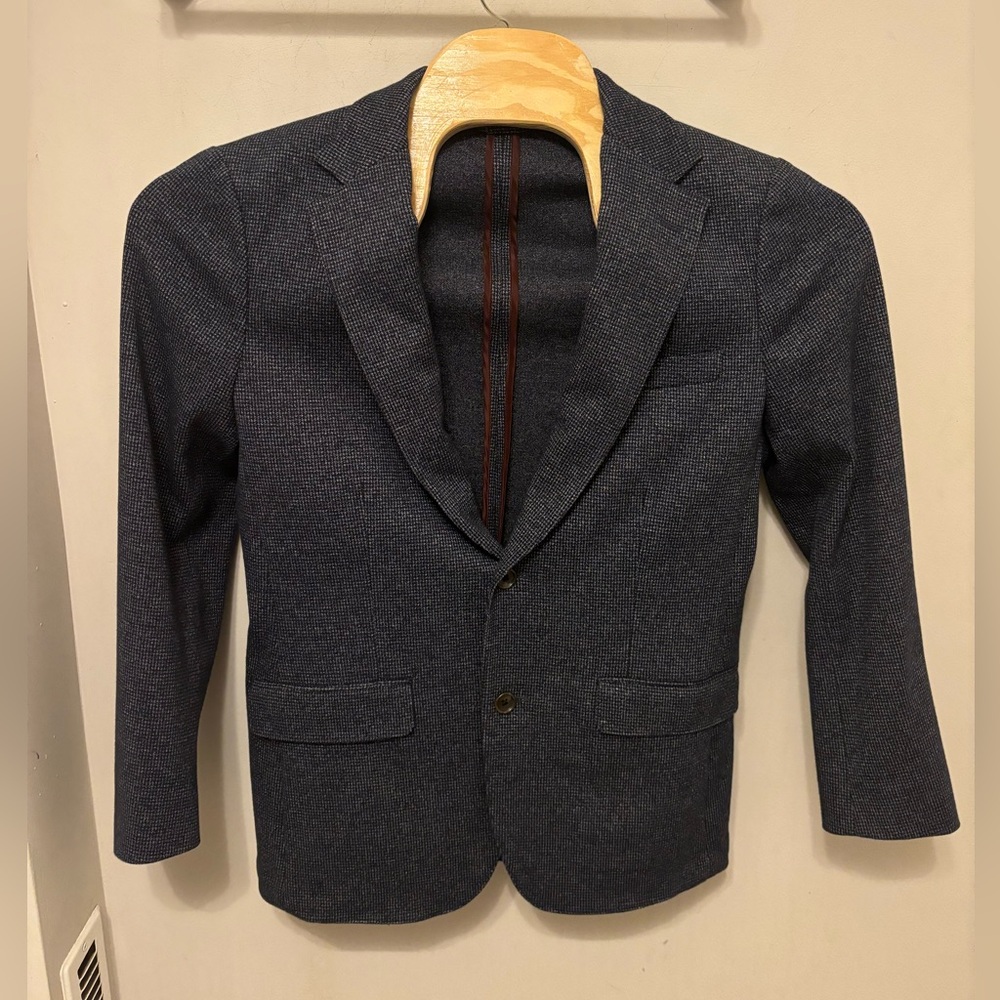 Bonobos Blazer Mens 40R Tailored Fit Suit Jacket Herringbone Sport Coat Navy